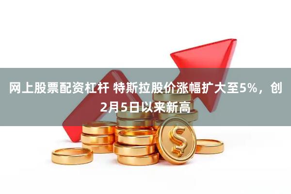 网上股票配资杠杆 特斯拉股价涨幅扩大至5%，创2月5日以来新高